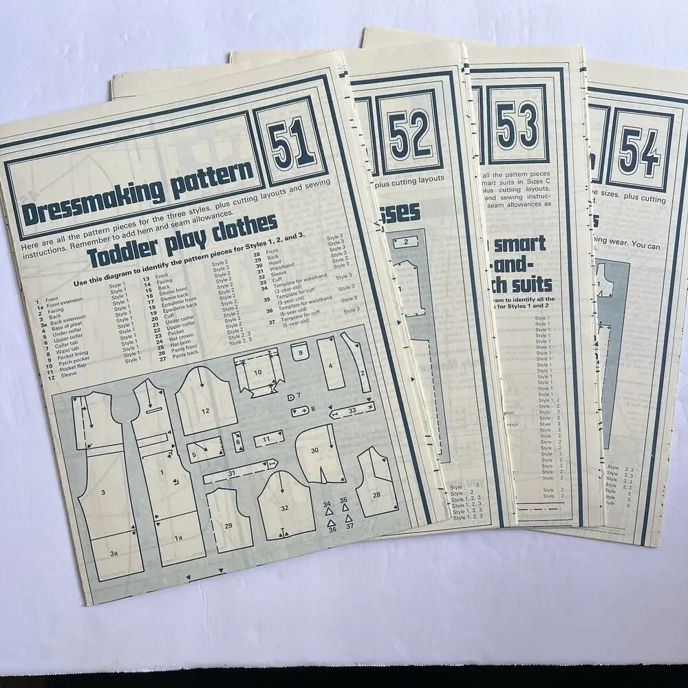 Vintage Designer Sewing Patterns Uncut Lot Of 4 Toddler Clothes Dresses Suit 70s